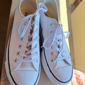 Platform leather converse